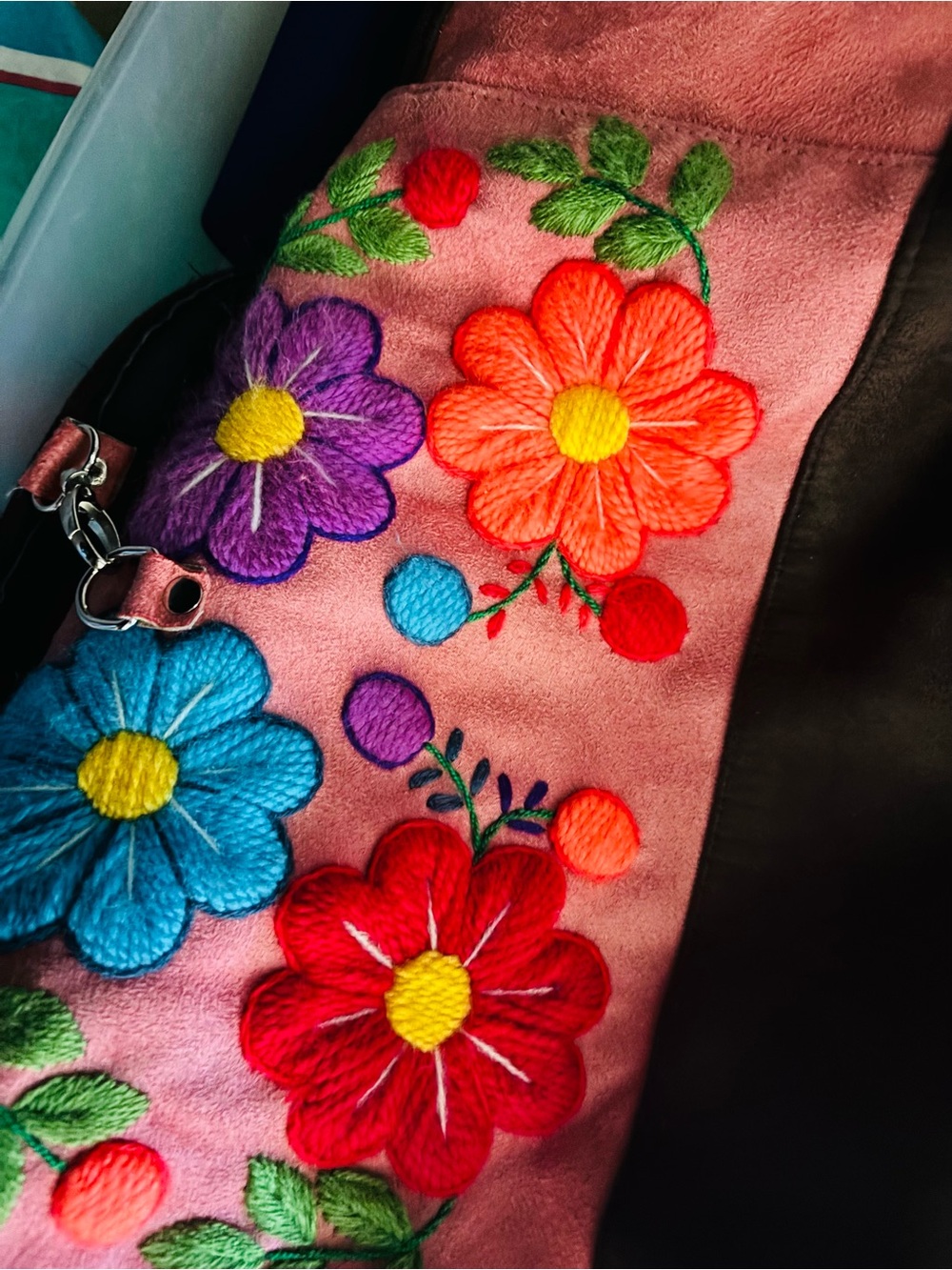 Embroidered Floral Backpack - Picture 3 of 3